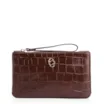 Bolsa Pequena Couro Croco Marrom - imagem 1