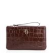 Bolsa Pequena Couro Croco Marrom - imagem 1