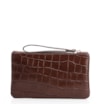 Bolsa Pequena Couro Croco Marrom - imagem 3