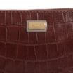 Bolsa Pequena Couro Croco Marrom - imagem 5