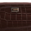 Bolsa Pequena Couro Croco Marrom - imagem 5