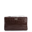 Bolsa Pequena Couro Croco Marrom - imagem 1