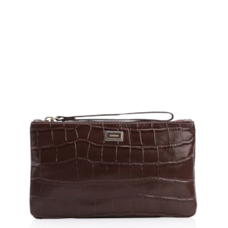 Couro Croco Marrom