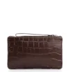 Bolsa Pequena Couro Croco Marrom - imagem 3