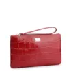 Bolsa Pequena Couro Croco Vermelho - imagem 2