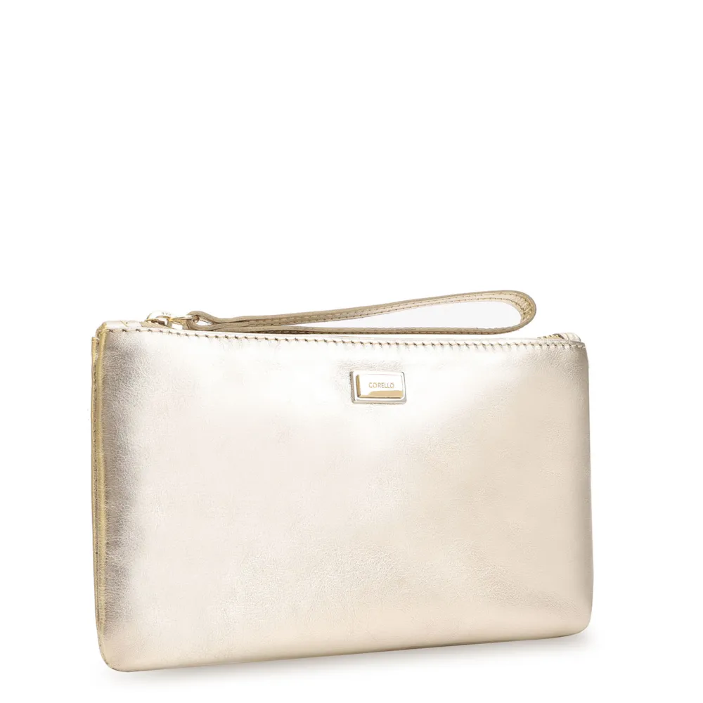 Bolsa Pequena Couro Dourado - imagem 2