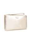 Bolsa Pequena Couro Dourado - imagem 2