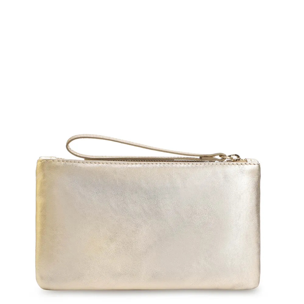 Bolsa Pequena Couro Dourado - imagem 3