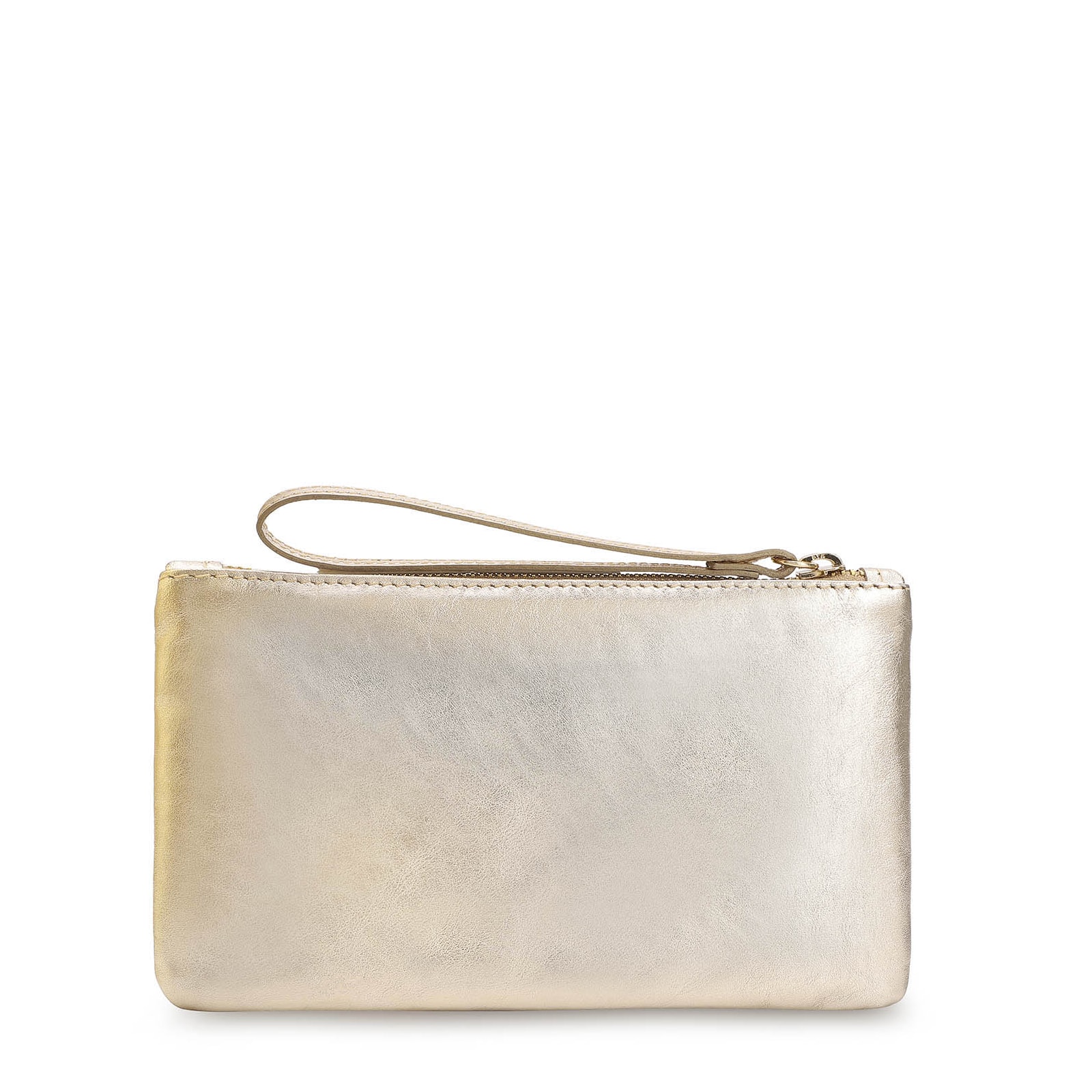Bolsa Pequena Couro Dourado