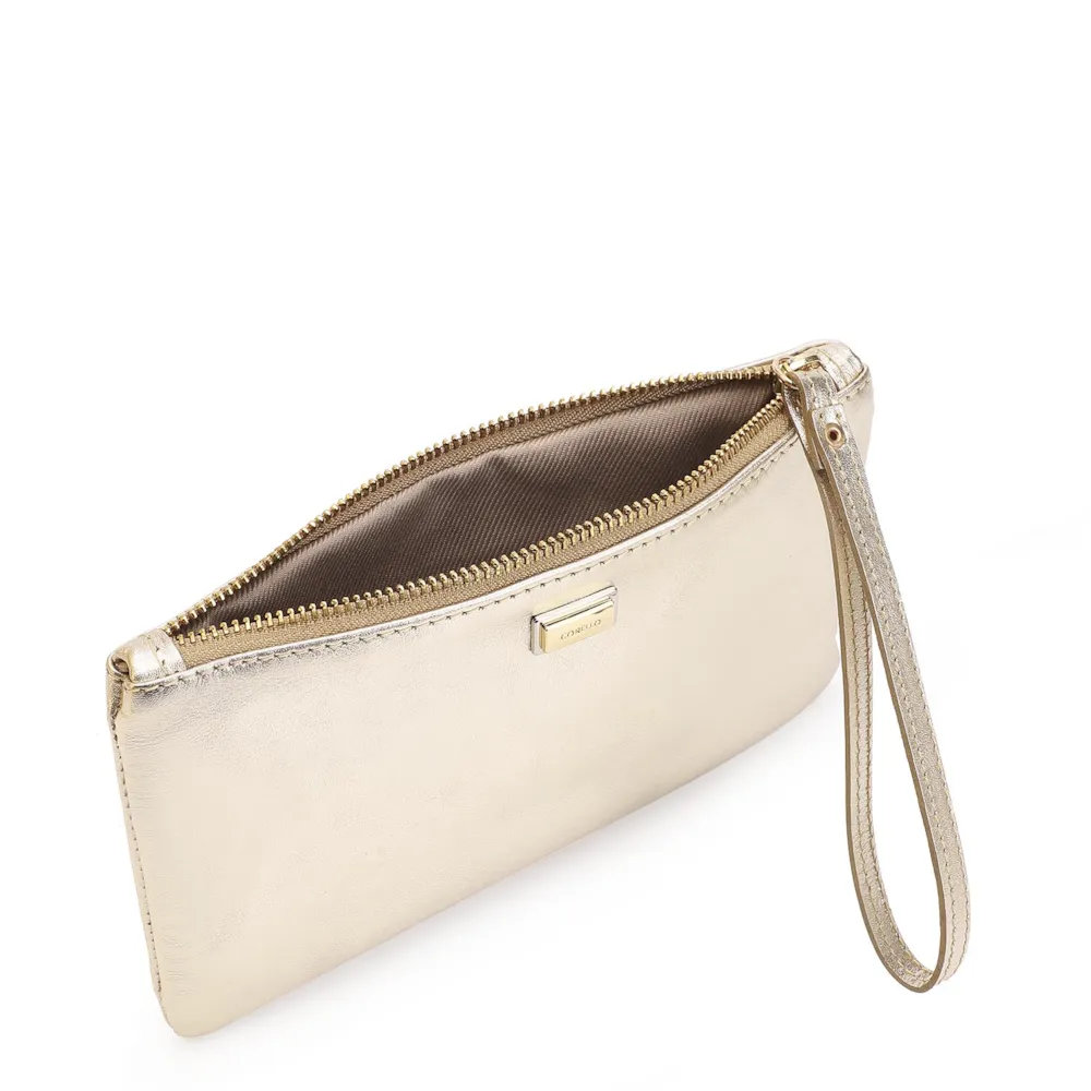 Bolsa Pequena Couro Dourado - imagem 4