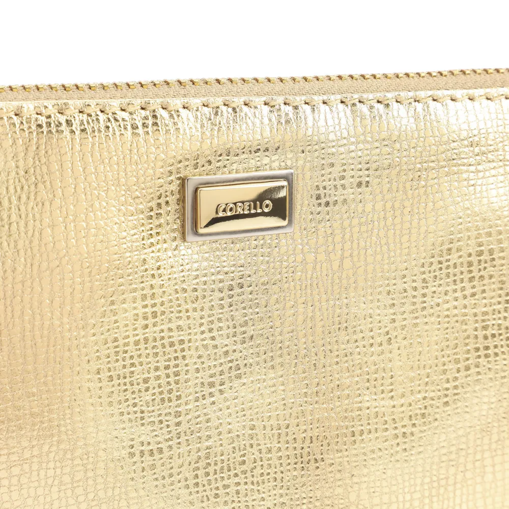 Bolsa Pequena Couro Dourado - imagem 5