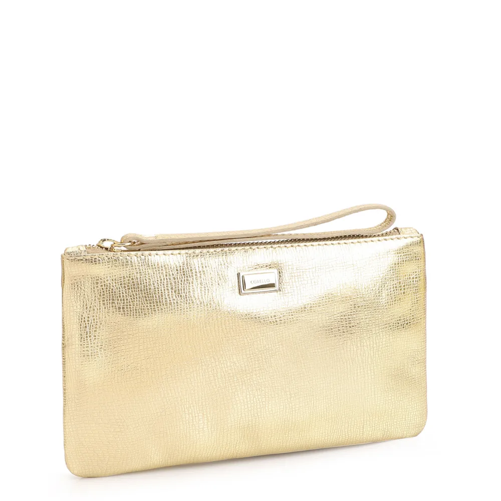 Bolsa Pequena Couro Dourado - imagem 2