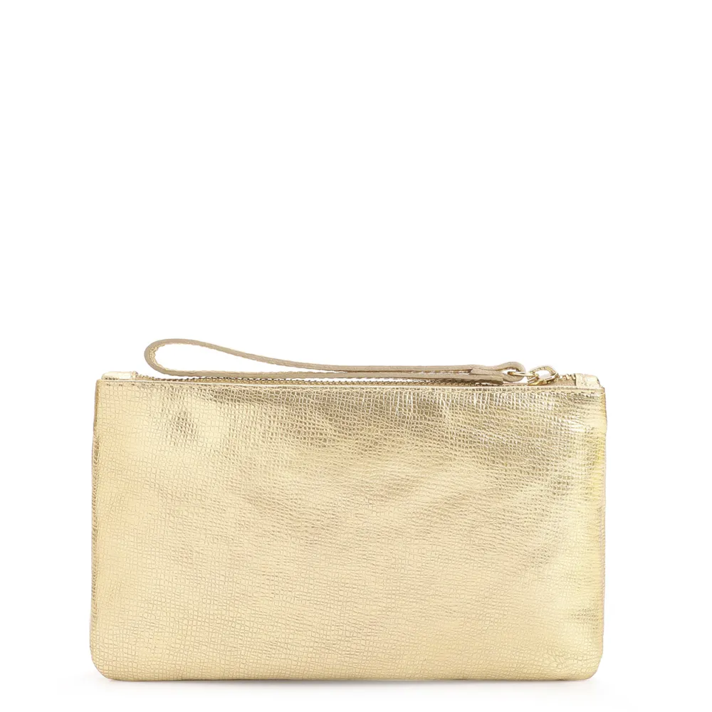 Bolsa Pequena Couro Dourado - imagem 3