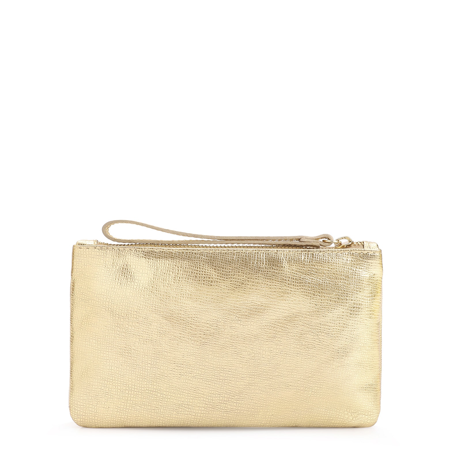 Bolsa Pequena Couro Dourado