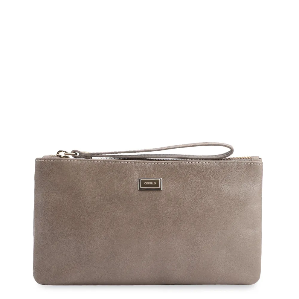 Bolsa Pequena Couro Estonado Bege