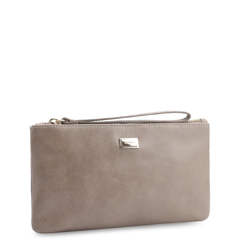 Bolsa Pequena Couro Estonado Bege - imagem 2