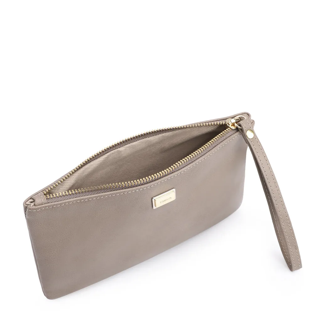 Bolsa Pequena Couro Estonado Bege - imagem 4