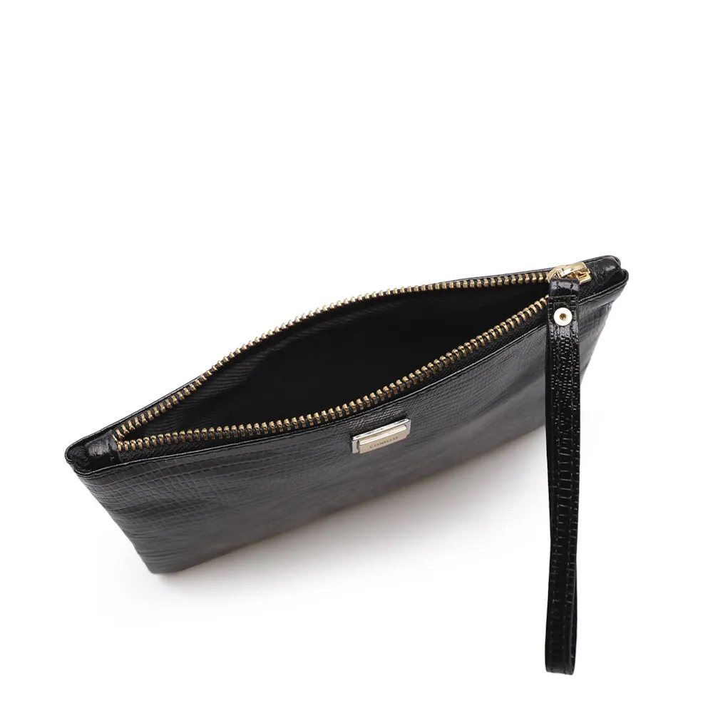 Bolsa Pequena Couro Lezard Preto - imagem 2