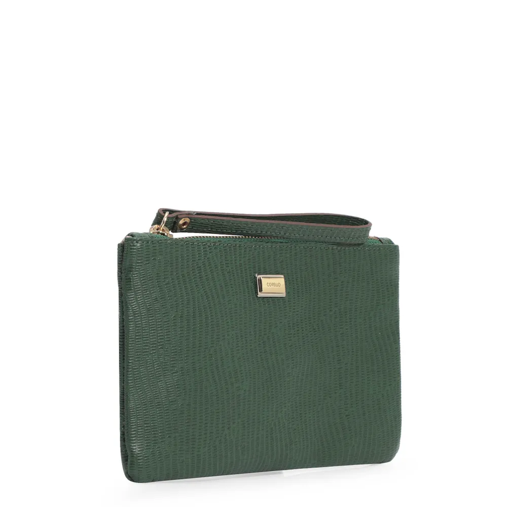 Bolsa Pequena Couro Lezard Verde - imagem 2