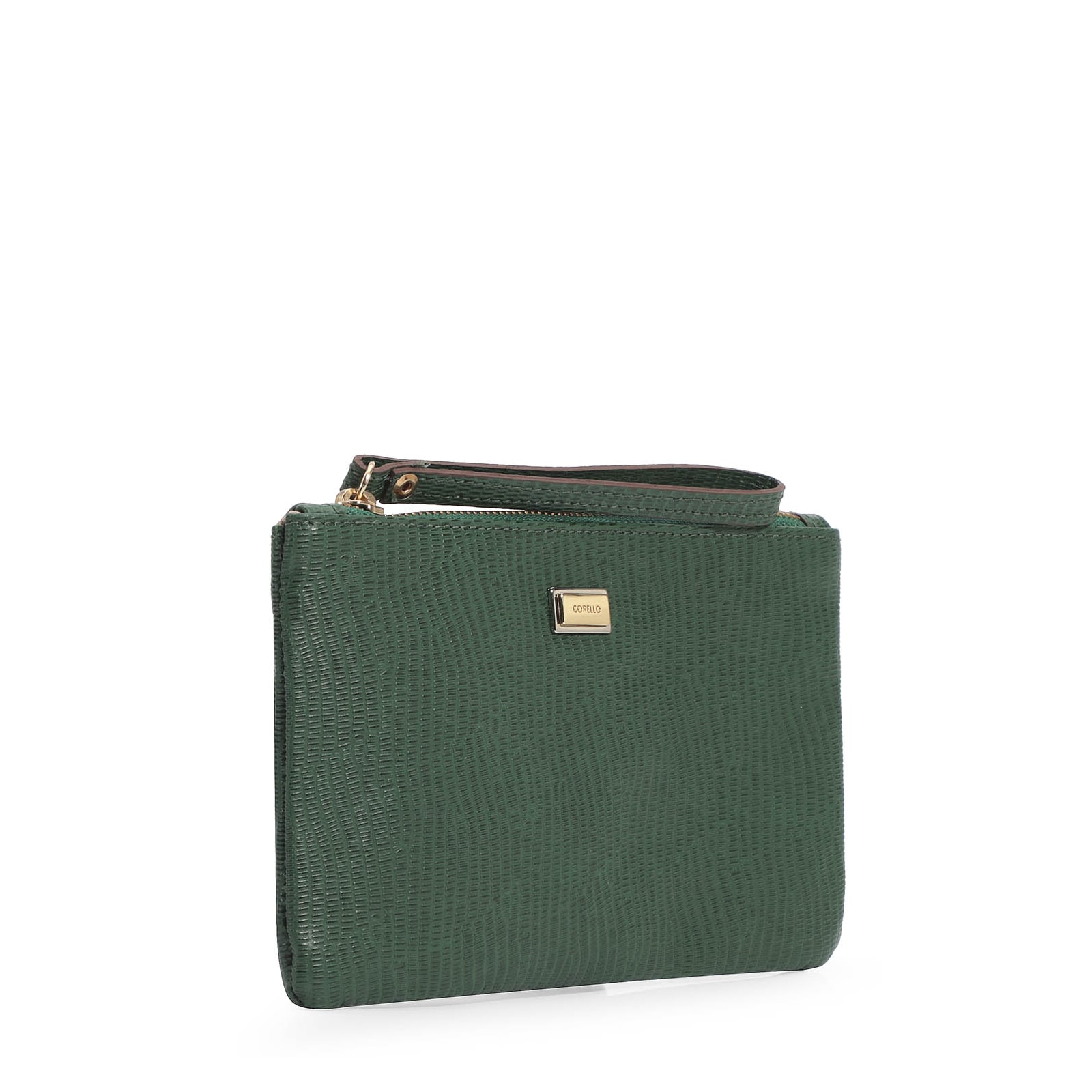 Bolsa Pequena Couro Lezard Verde