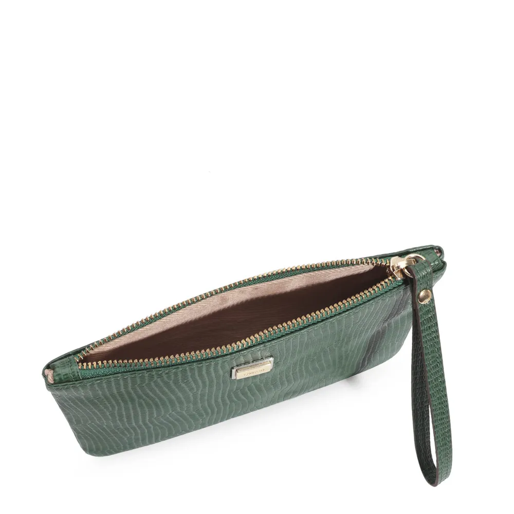 Bolsa Pequena Couro Lezard Verde - imagem 4