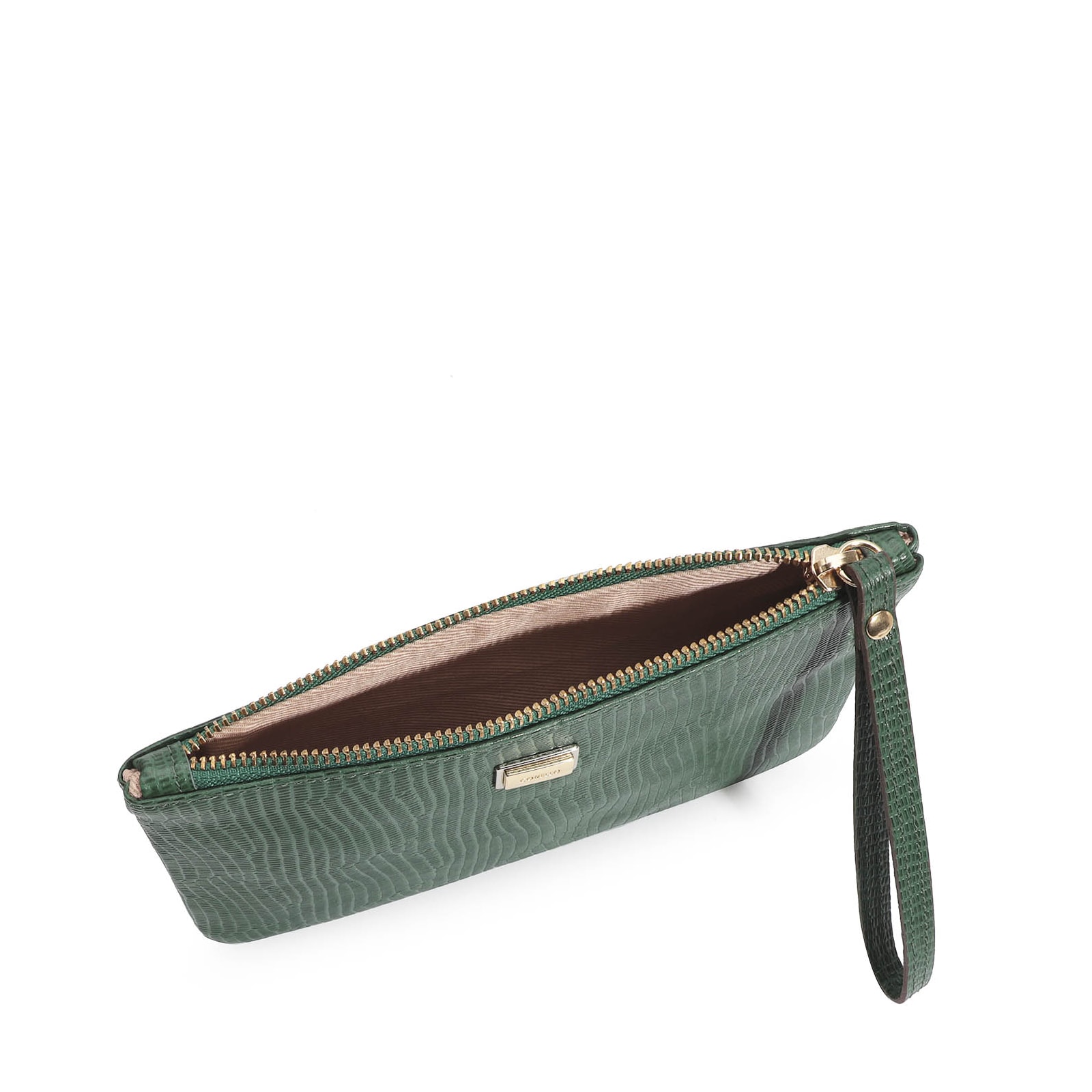 Bolsa Pequena Couro Lezard Verde