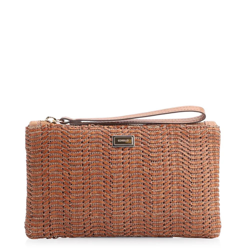 Bolsa Pequena Couro Marrom Claro