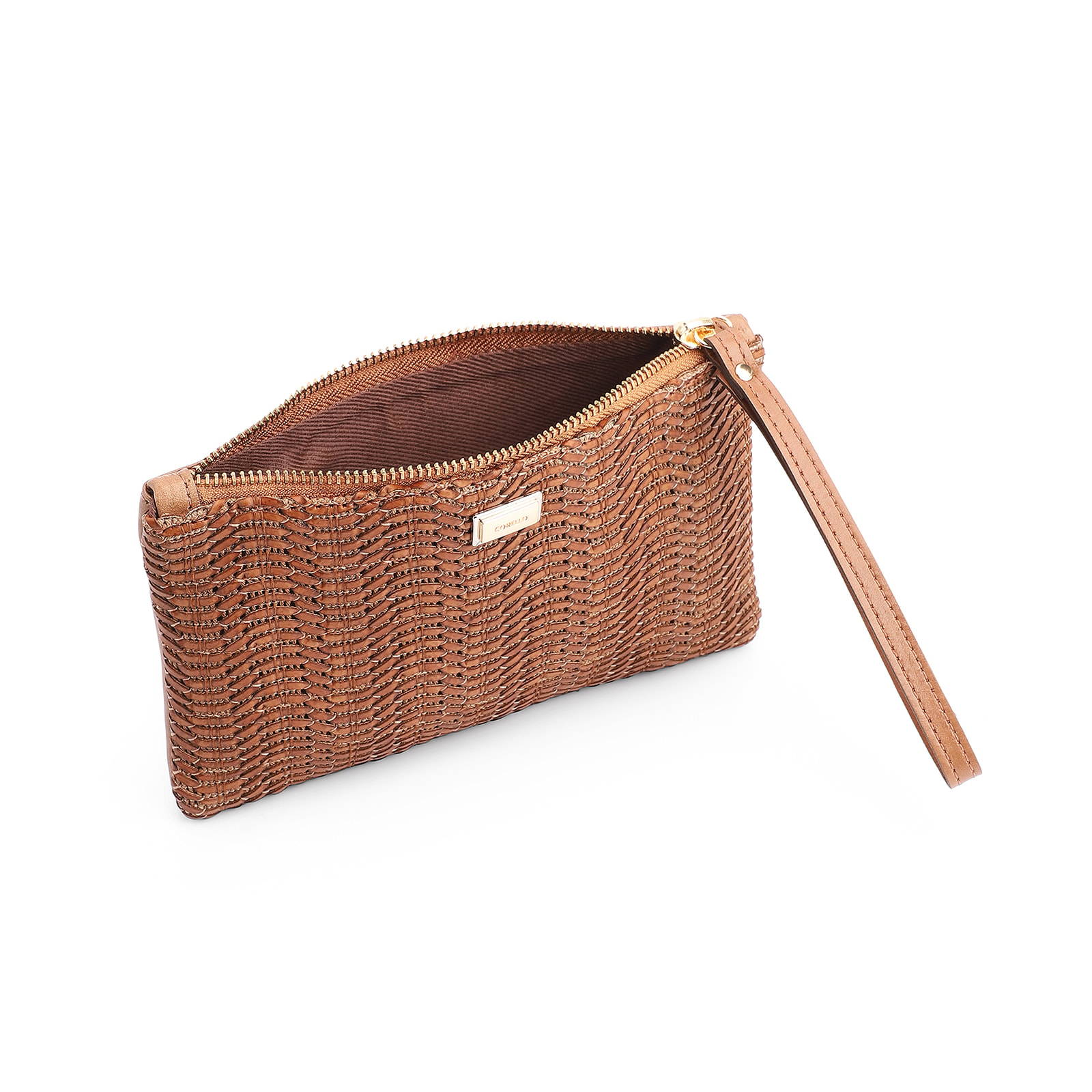 Bolsa Pequena Couro Marrom Claro