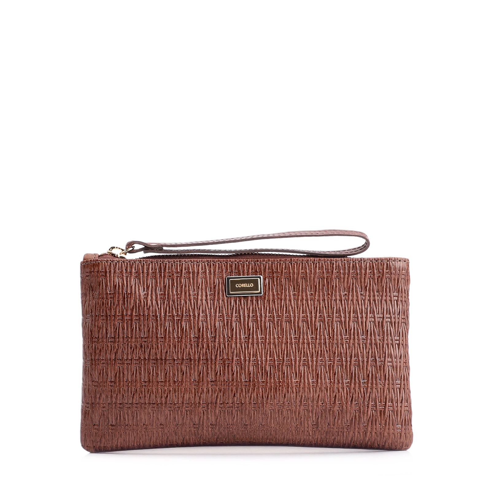 Bolsa Pequena Couro Marrom Escuro