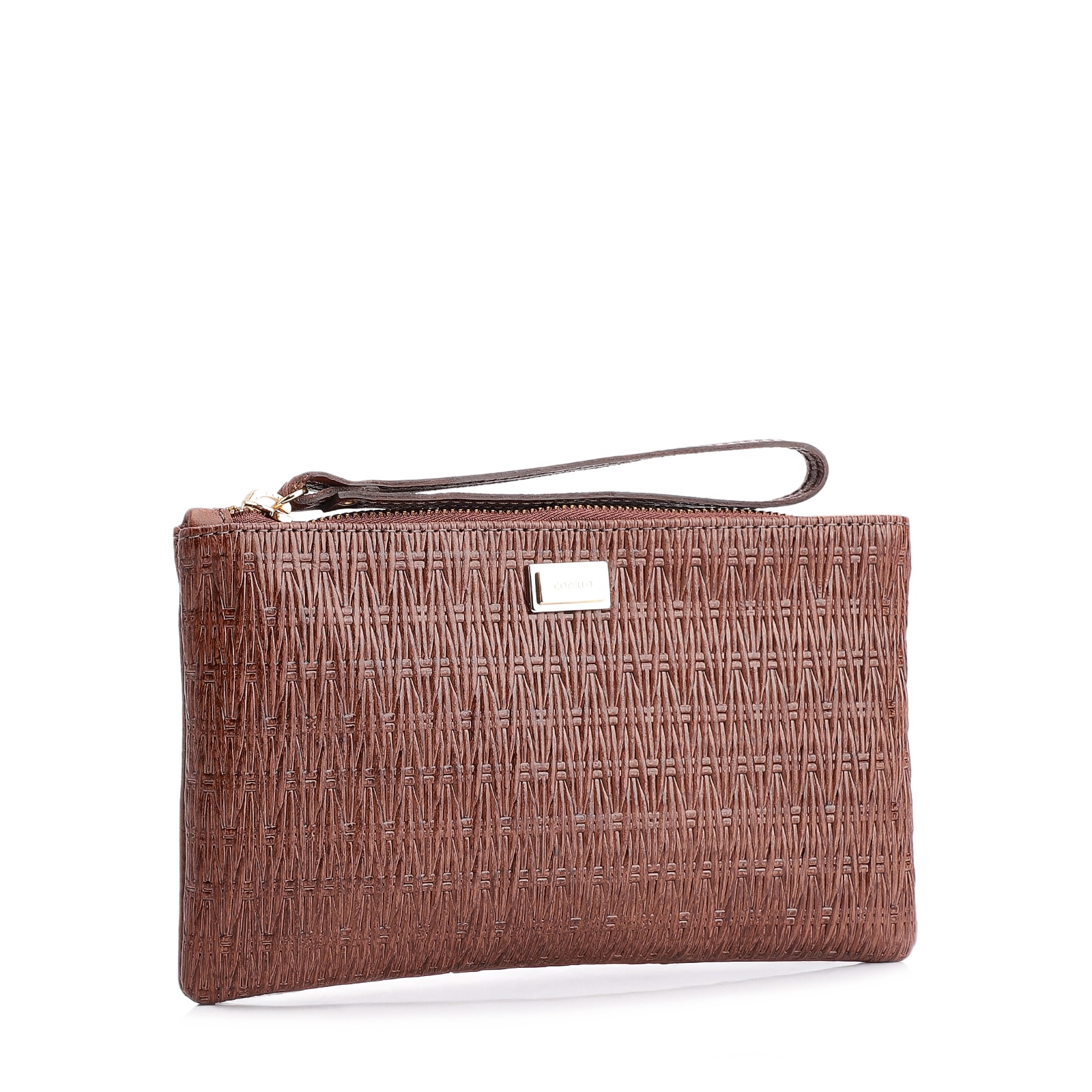 Bolsa Pequena Couro Marrom Escuro