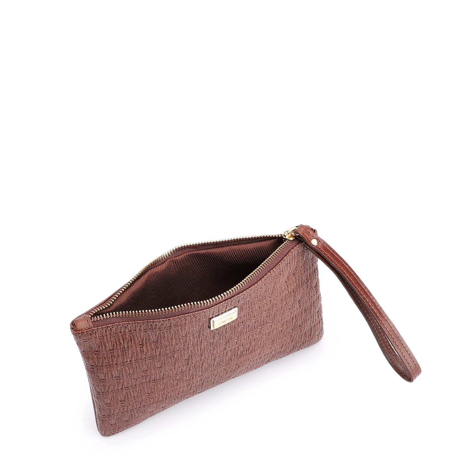 Bolsa Pequena Couro Marrom Escuro