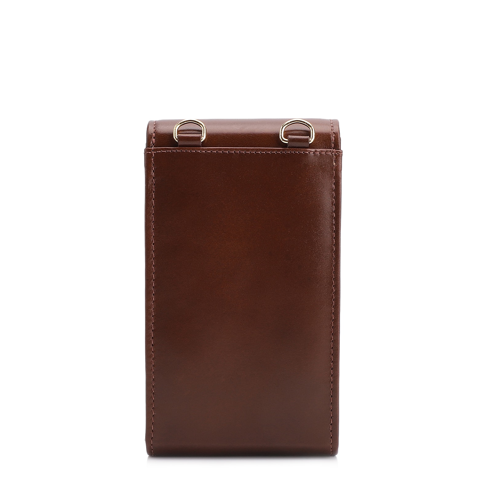 Bolsa Pequena Couro Marrom Porta Celular
