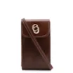 Bolsa Pequena Couro Marrom Porta Celular - imagem 1