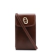 Bolsa Pequena Couro Marrom Porta Celular - imagem 1