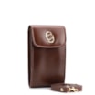 Bolsa Pequena Couro Marrom Porta Celular - imagem 3