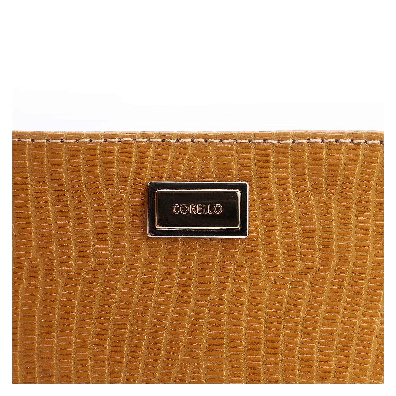 Bolsa Pequena Couro New Lezard Amarelo