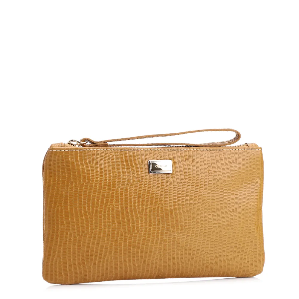 Bolsa Pequena Couro New Lezard Amarelo - imagem 2