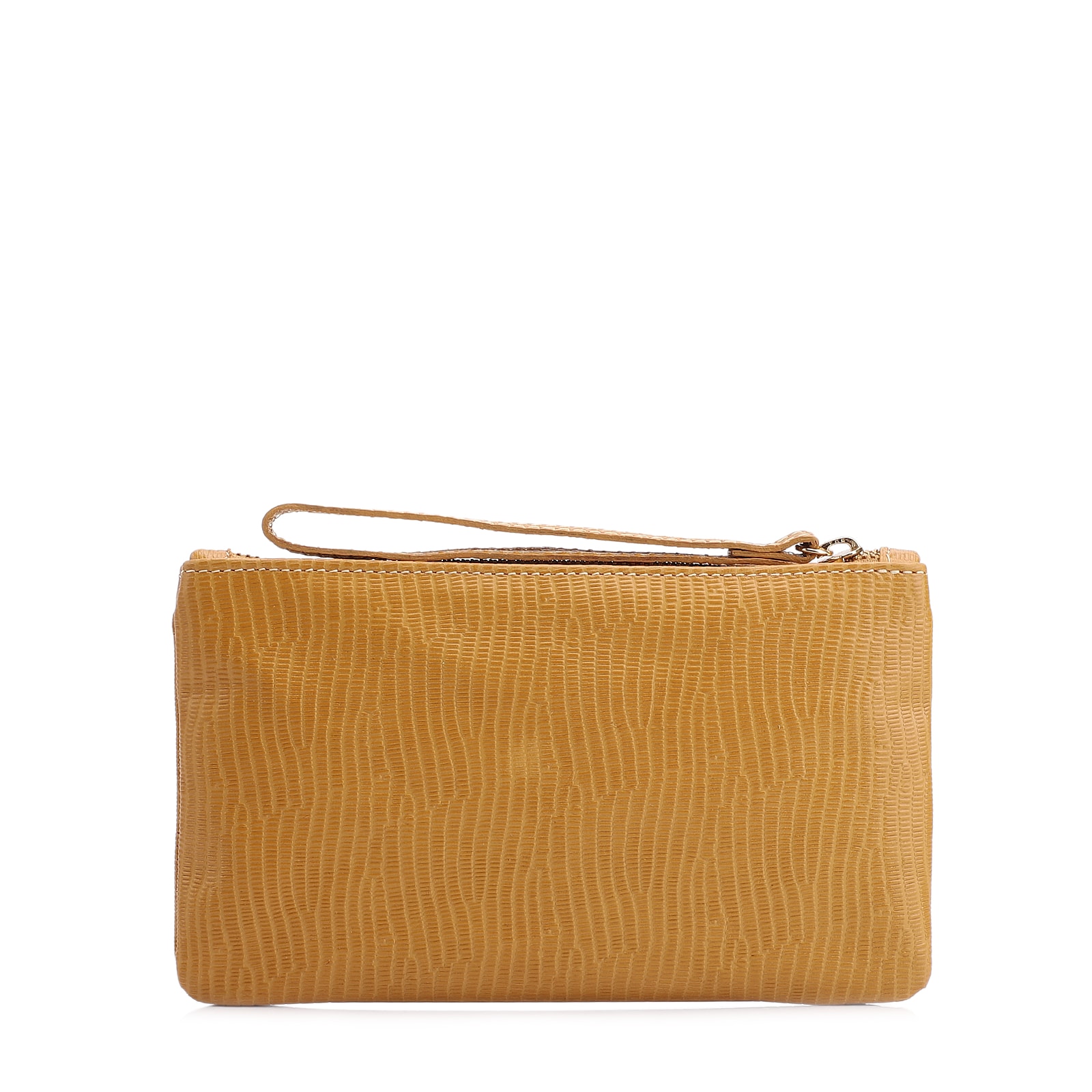 Bolsa Pequena Couro New Lezard Amarelo