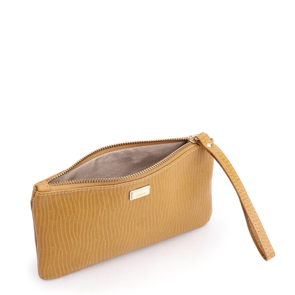 Bolsa Pequena Couro New Lezard Amarelo - imagem 4