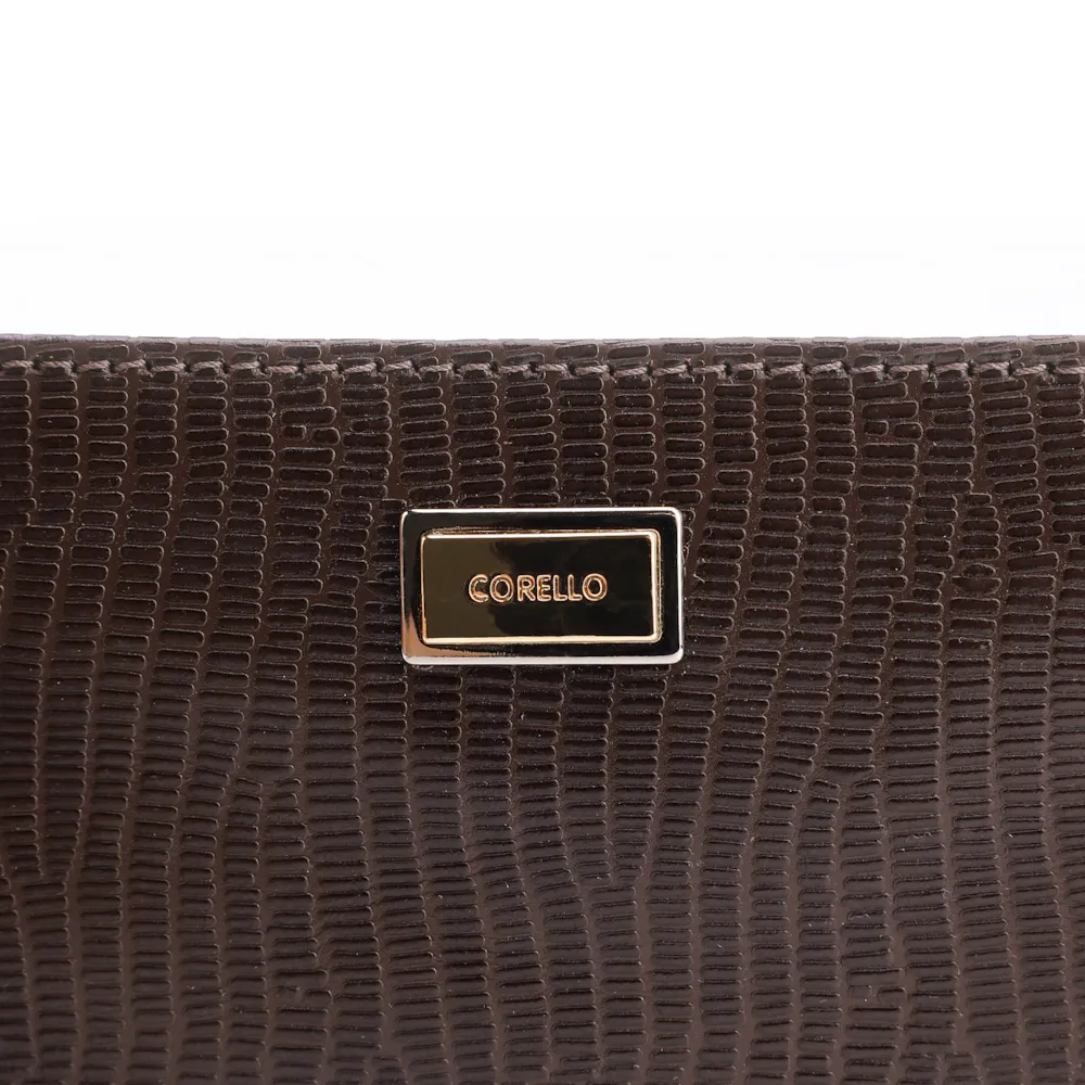 Bolsa Pequena Couro New Lezard Marrom Escuro - imagem 4