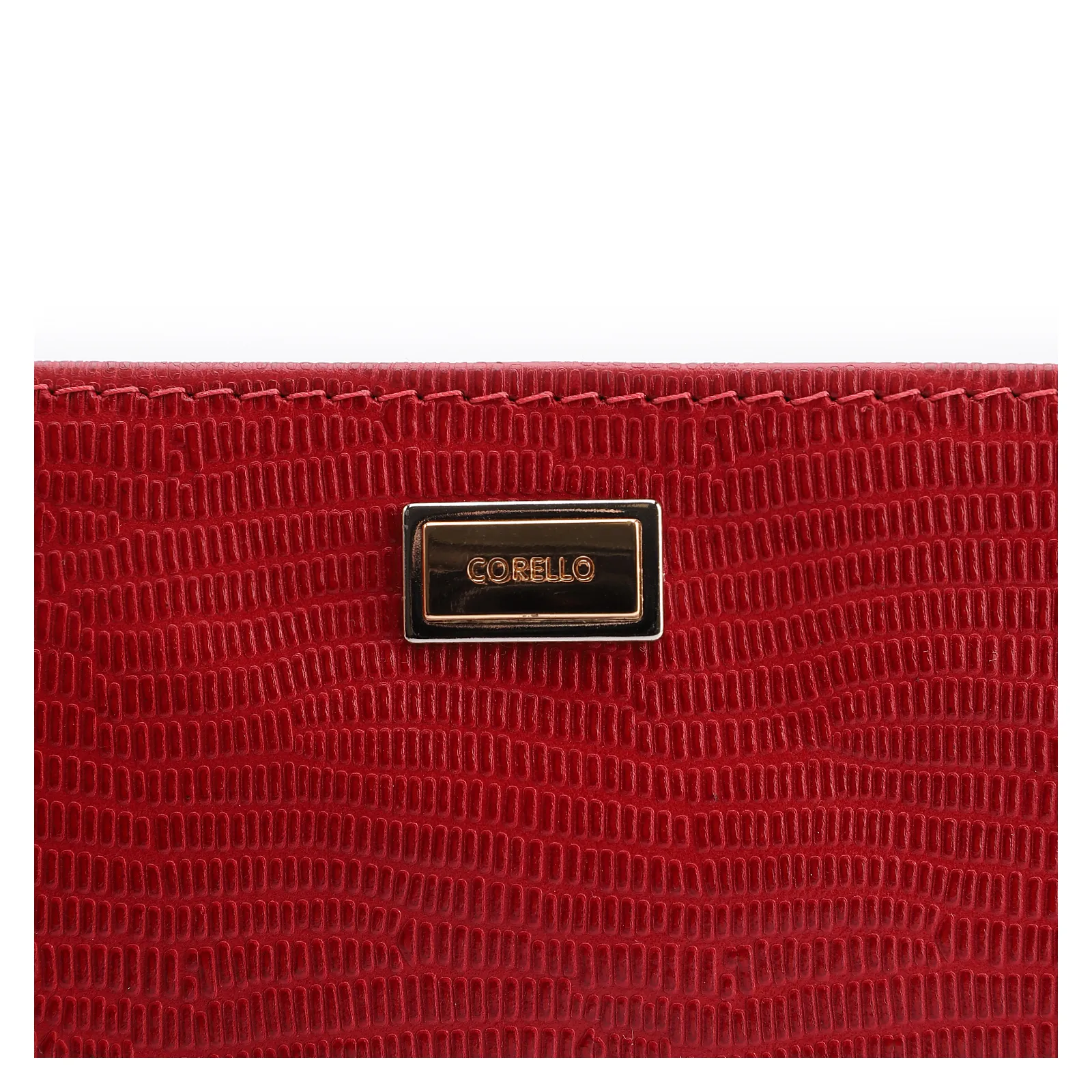 Bolsa Pequena Couro New Lezard Vermelho