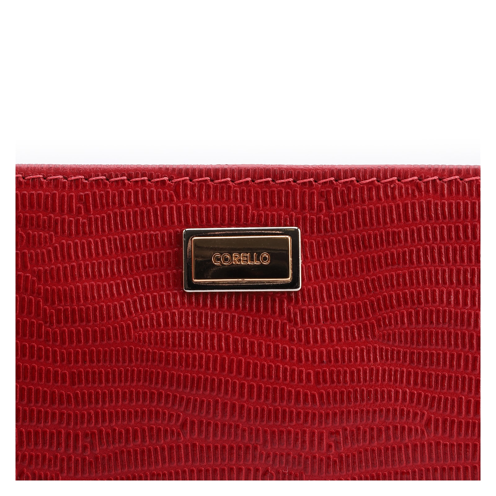 Bolsa Pequena Couro New Lezard Vermelho
