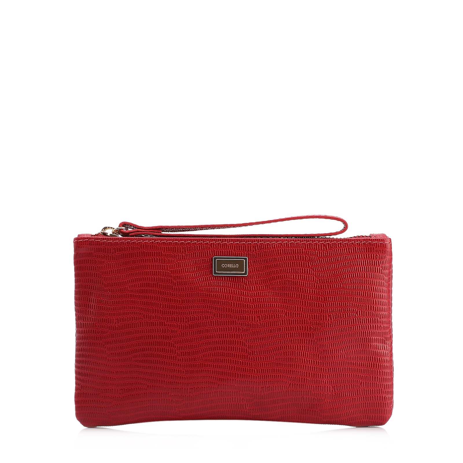 Bolsa Pequena Couro New Lezard Vermelho