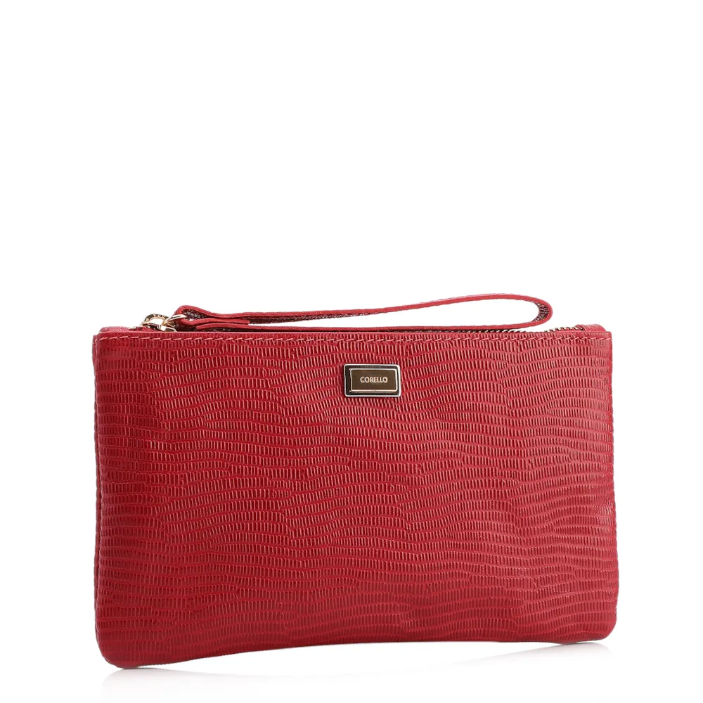 Bolsa Pequena Couro New Lezard Vermelho - imagem 2