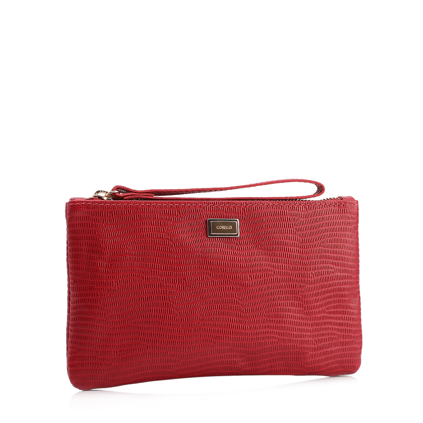 Bolsa Pequena Couro New Lezard Vermelho