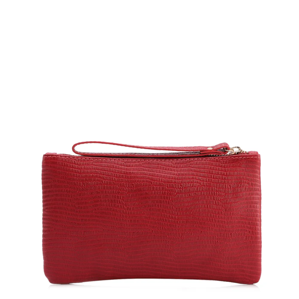 Bolsa Pequena Couro New Lezard Vermelho - imagem 3