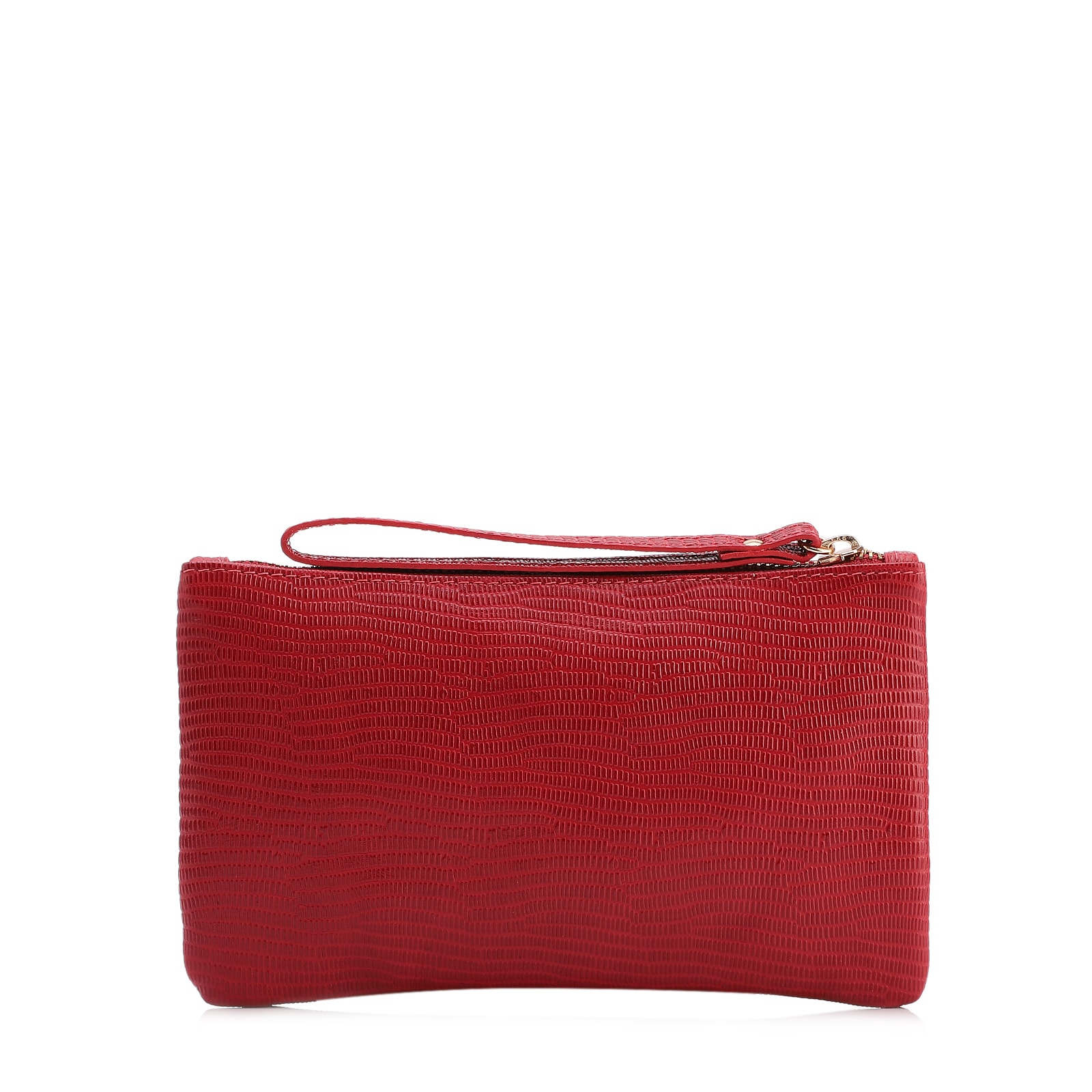 Bolsa Pequena Couro New Lezard Vermelho