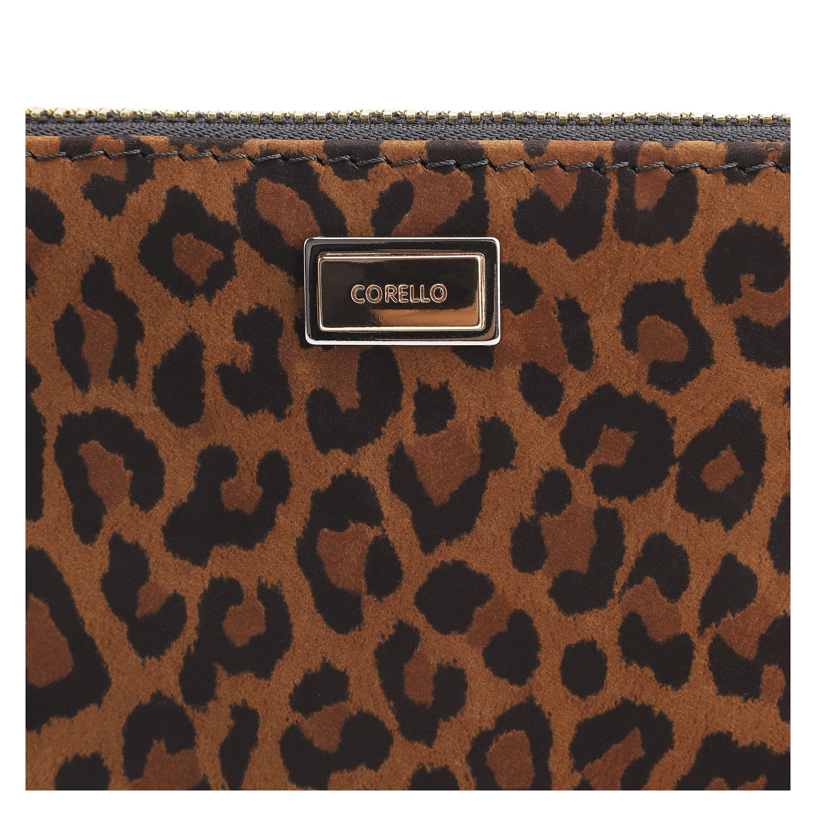 Bolsa Pequena Couro Nobuck Onça