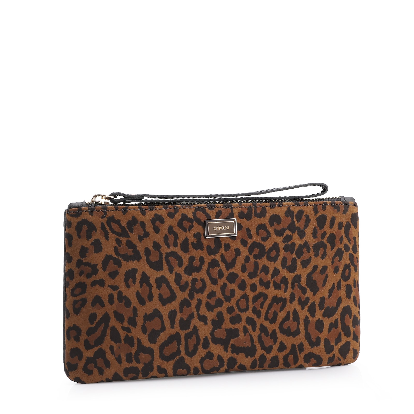 Bolsa Pequena Couro Nobuck Onça