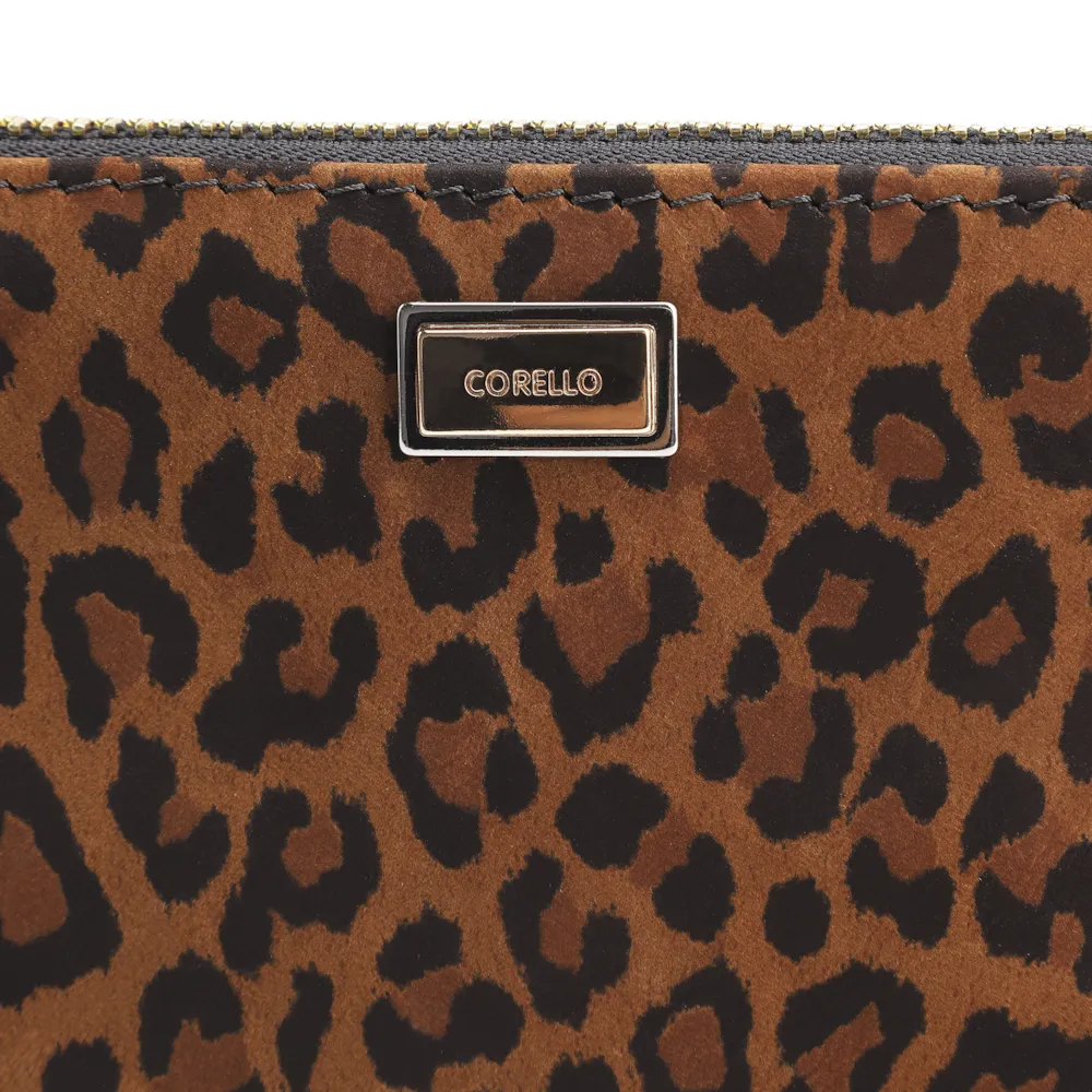 Bolsa Pequena Couro Nobuck Onça/Couro Preto - imagem 5